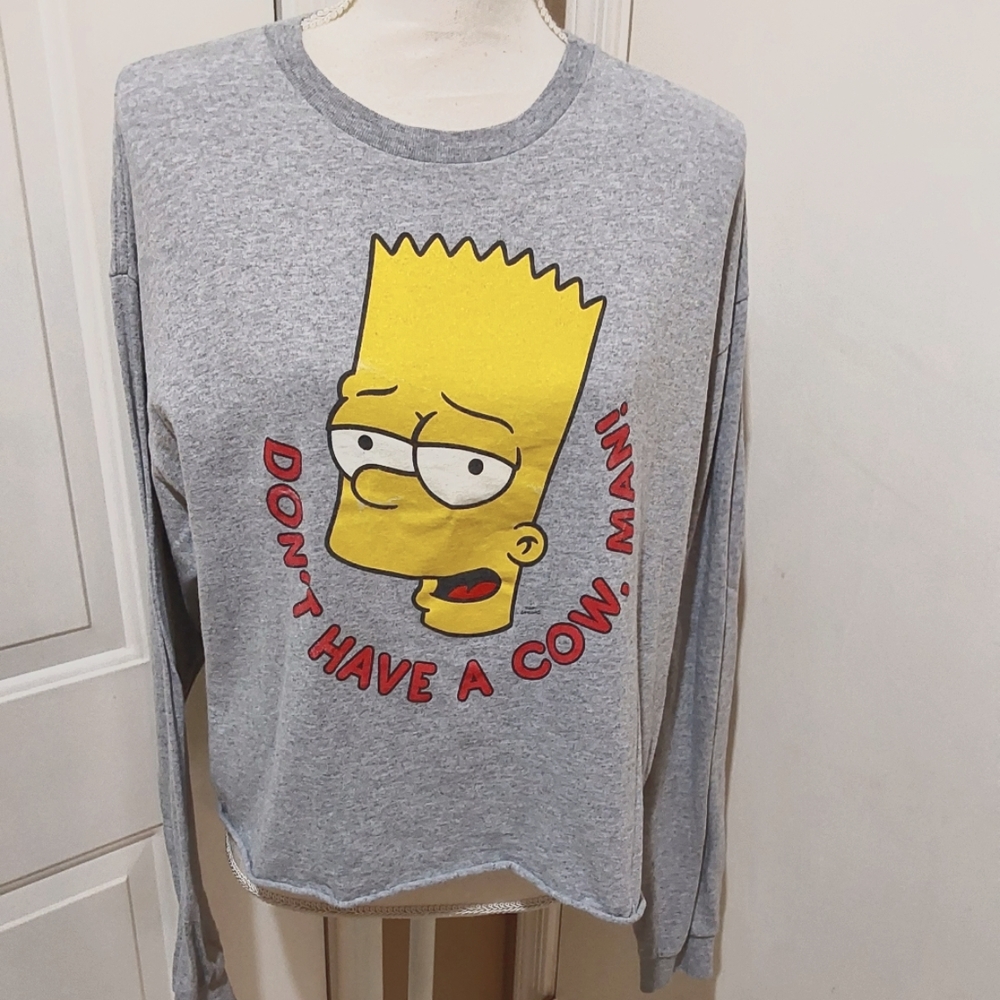 🌺 Cute Simpsons Bart Cut-off Sweatshirt